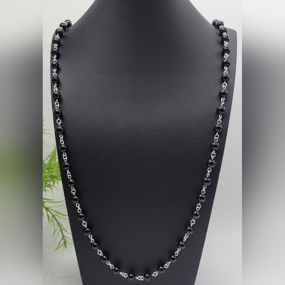 Silver and natural stone bead necklace by South Hill Designs, NWOT
